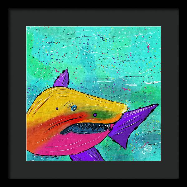 Shark Celebration - Framed Print