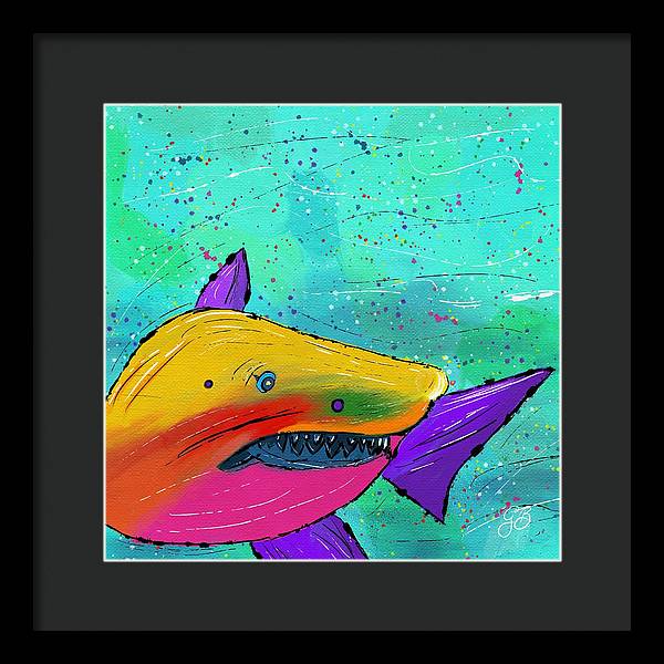 Shark Celebration - Framed Print