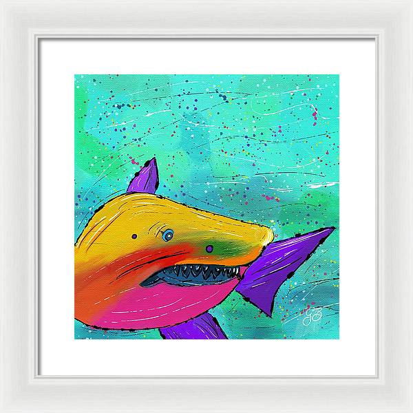 Shark Celebration - Framed Print