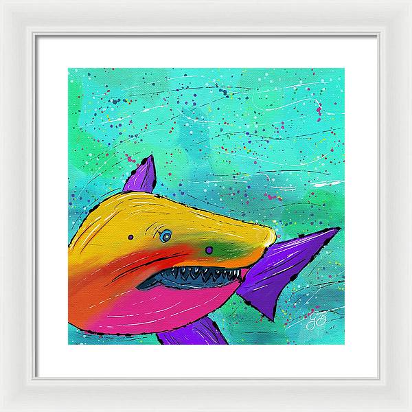 Shark Celebration - Framed Print