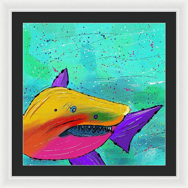 Shark Celebration - Framed Print