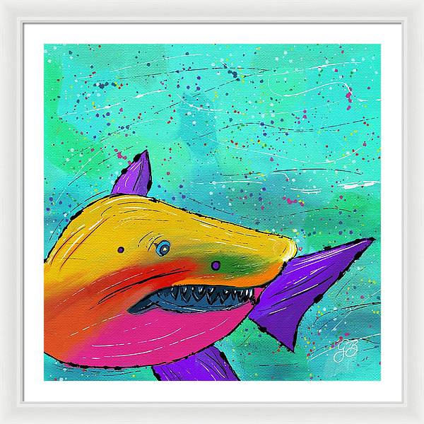 Shark Celebration - Framed Print