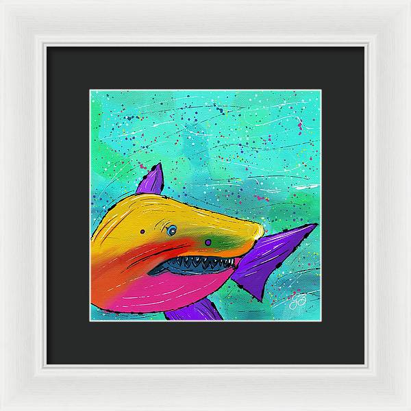 Shark Celebration - Framed Print