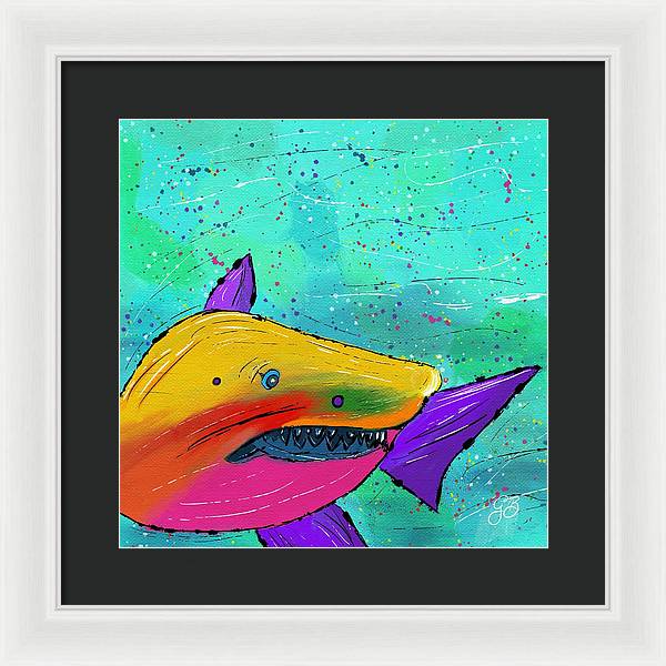 Shark Celebration - Framed Print