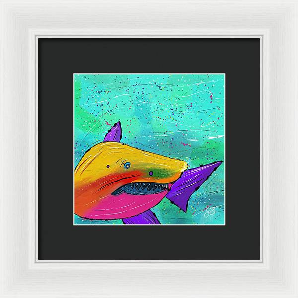 Shark Celebration - Framed Print