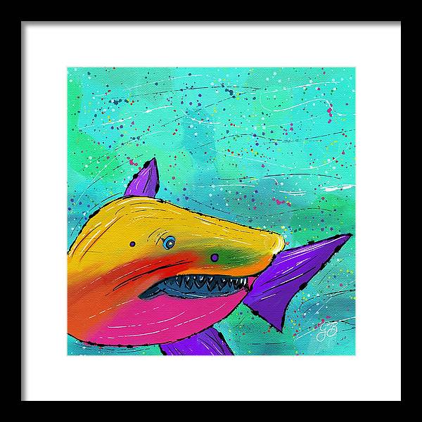 Shark Celebration - Framed Print