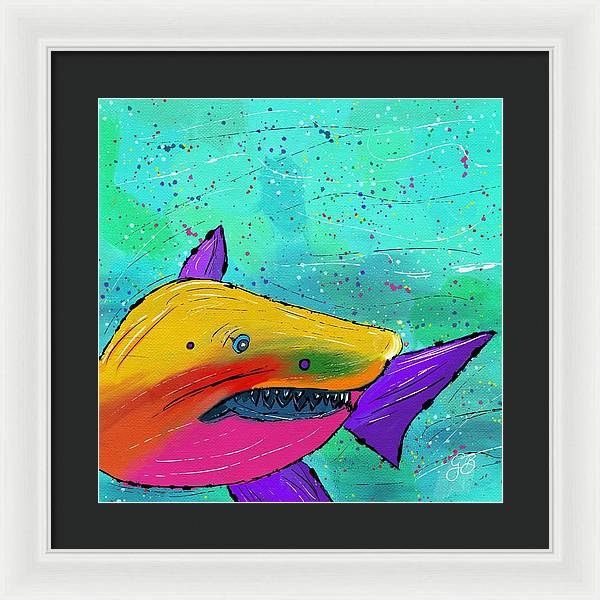 Shark Celebration - Framed Print