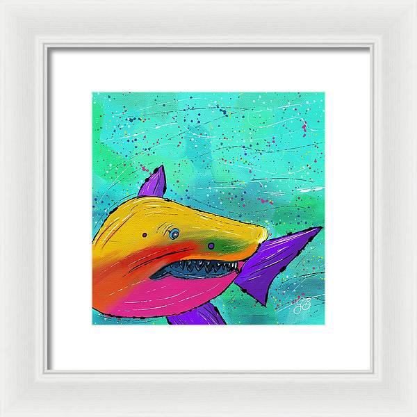 Shark Celebration - Framed Print