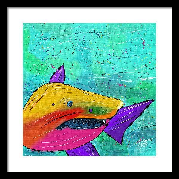 Shark Celebration - Framed Print