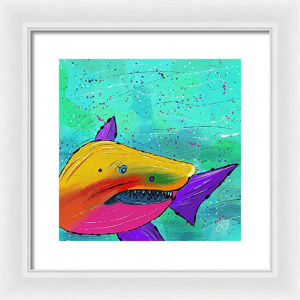 Shark Celebration - Framed Print