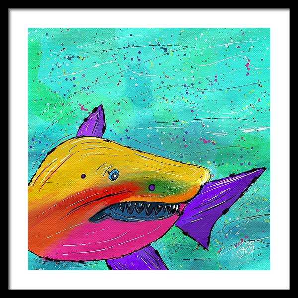 Shark Celebration - Framed Print