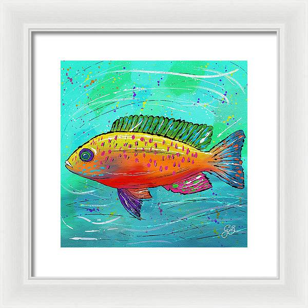 Yellow Fish Celebration - Framed Print