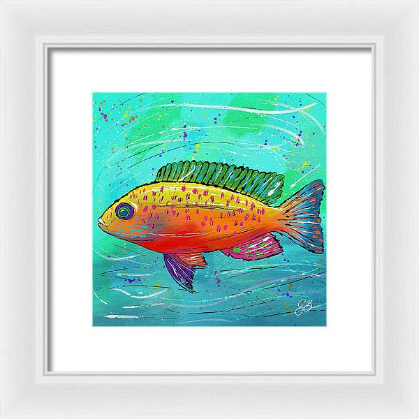 Yellow Fish Celebration - Framed Print