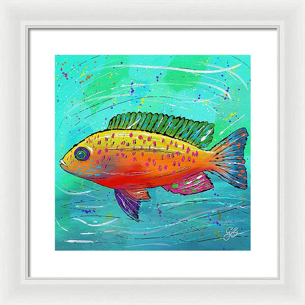 Yellow Fish Celebration - Framed Print