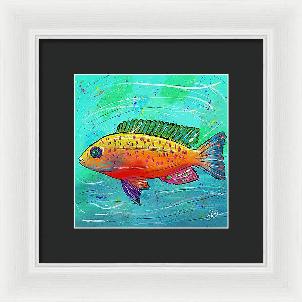 Yellow Fish Celebration - Framed Print