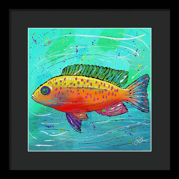 Yellow Fish Celebration - Framed Print