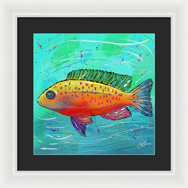 Yellow Fish Celebration - Framed Print