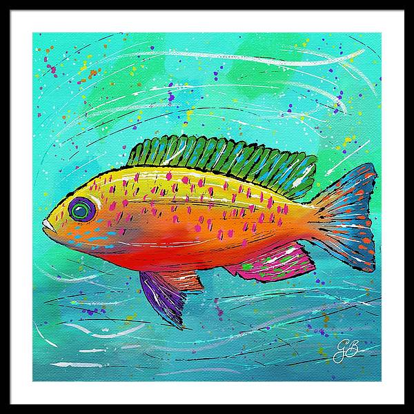 Yellow Fish Celebration - Framed Print