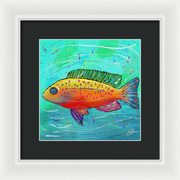 Yellow Fish Celebration - Framed Print