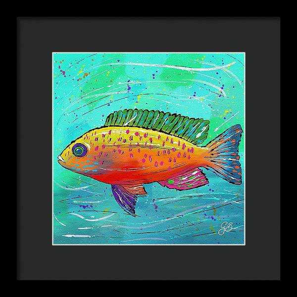 Yellow Fish Celebration - Framed Print