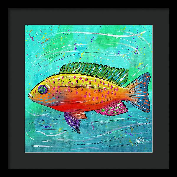 Yellow Fish Celebration - Framed Print