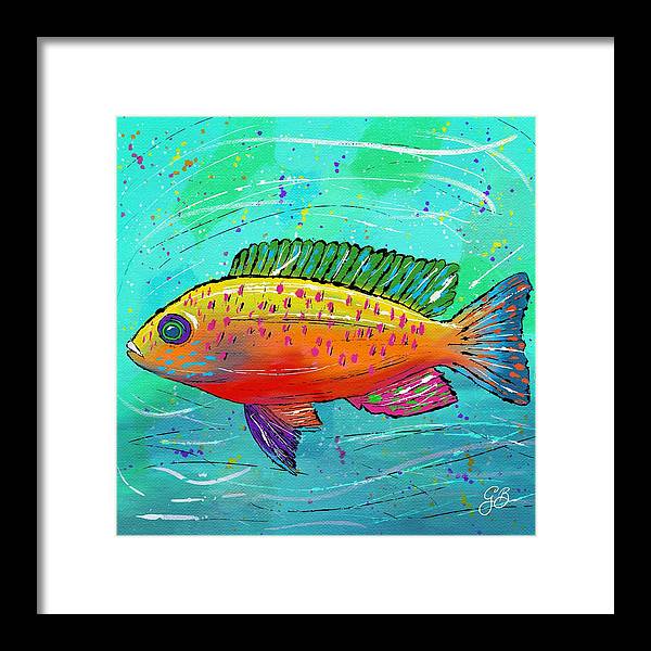 Yellow Fish Celebration - Framed Print