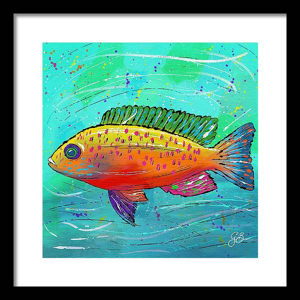 Yellow Fish Celebration - Framed Print