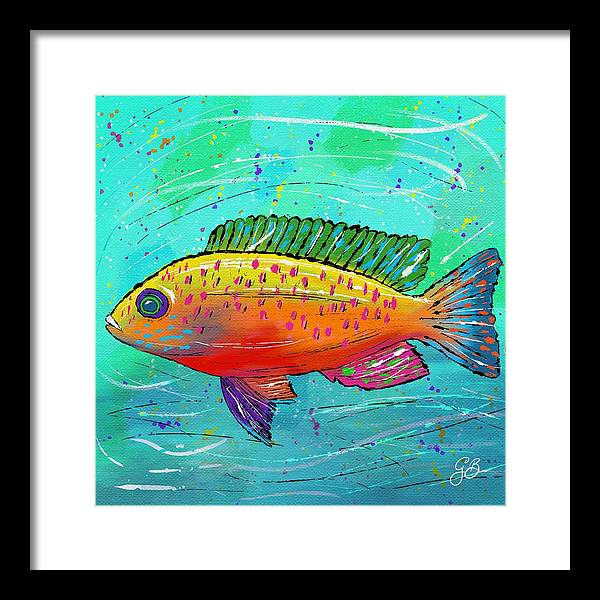 Yellow Fish Celebration - Framed Print