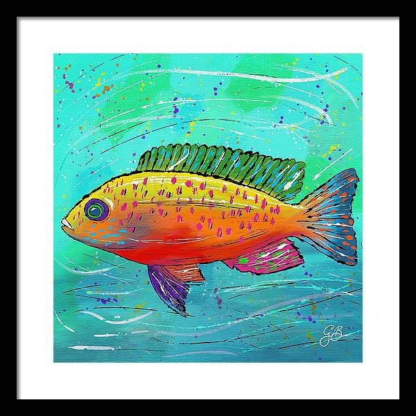 Yellow Fish Celebration - Framed Print