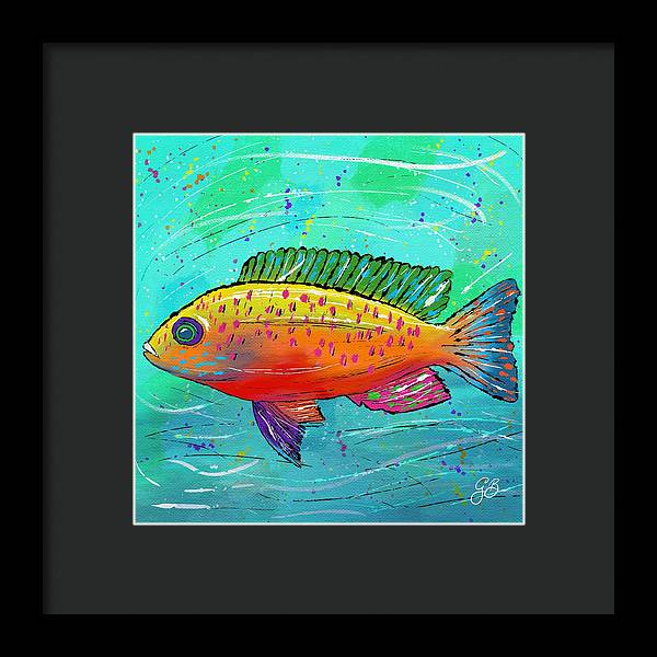 Yellow Fish Celebration - Framed Print