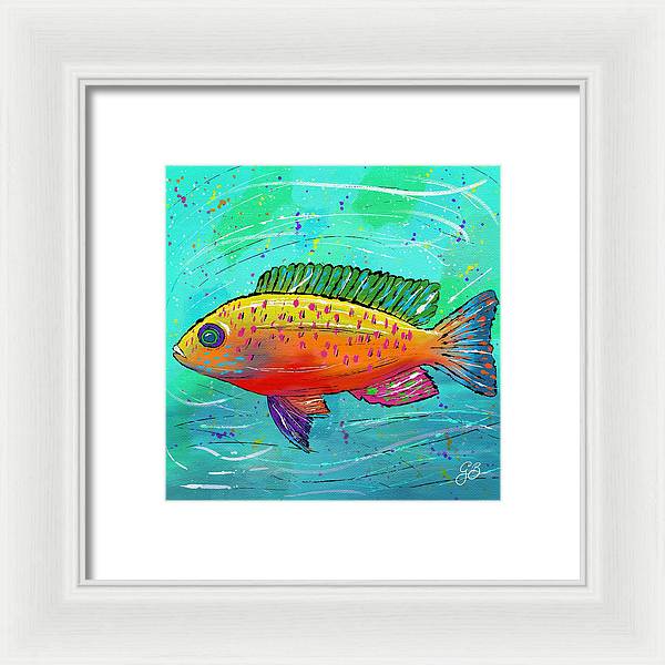 Yellow Fish Celebration - Framed Print